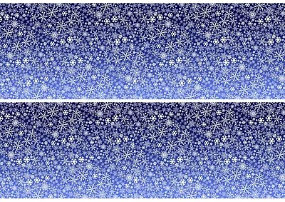 Snowflake Frozen Theme Edible ICING Sheet CAKE Border X 2 • £3.50