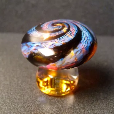 Boomwire Glass Baby Mushroom Mini Paperweight Lampwork Decor Art Tiny Sculpture • $10