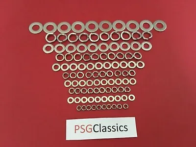 100 Honda CD125 CD175 CD185 CD200 CD250 CG125 Stainless Washers Flat Spring • $11.35