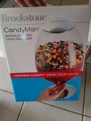 Brookstone CandyMan Motion Activated Candy Dispenser Red Touch Free • $49.99