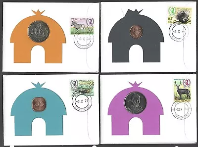 $32.25 • Buy 7 Swaziland Stamp & Coin Sets + Inserts 1974 Mbabane  99 Company Covers