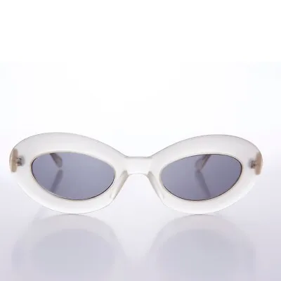 Frost Chunky Retro 60s Cat Eye Vintage Sunglasses With Gray Lens - Zana • $47.56