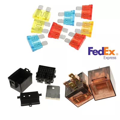 12V 2Way Circuit Car Boat Auto Automotive Relay Blade Fuse Box Holder Kits USA • $14.75