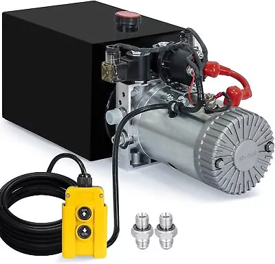 Hydraulic Pump DC 12V Dump Trailer Pump 8 Quart Power Units For Dump Trailer • $197.50