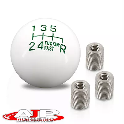 4oz 2  Round Ball Type 6-Speed Gear Shift Knob Threaded Adapters Green For Acura • $12.99