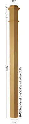 White Oak Solid Newel Box Post 4075- American Made Stair And Rail Wooden Parts • $220