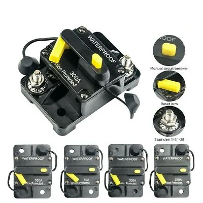 30~200AMP 12V Circuit Breaker Reset Car Auto Marine Stereo Audio Fuse Inverter • $10.99