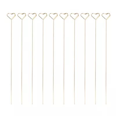 10 Heart Memo Holder Wire Floral Card Pick Picture Stand Clips Wedding-SC • £9.29