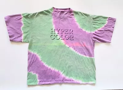 Vintage 90s HYPERCOLOR Generra T Shirt Tee TIE DYE Single Stitch L XL • $59.99