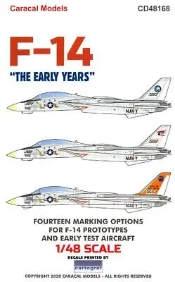 Caracal Decals 1/48 GRUMMAN F-14 TOMCAT  The Early Years  • $13.50