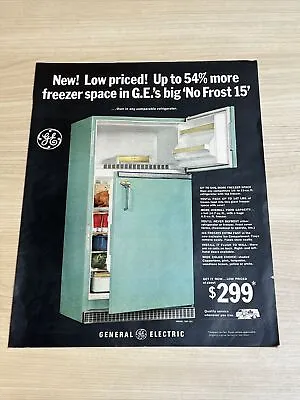 General Electric GE Refrigerator Freezer 1965 Vintage Print Ad Life Magazine • $3.99