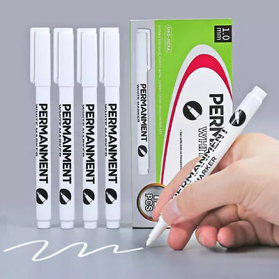 12x White Paint Pen Marker Waterproof Permanent Car Tire Lettering Rubber Letter • £5.61