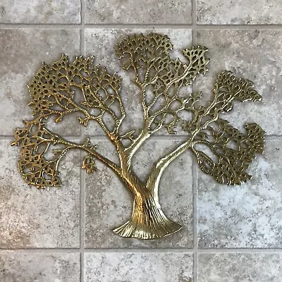 Brass Bonsai Tree Of Life Wall Hanging Art VTG Mid Century Mod Sculpture 20 X16  • $89.95