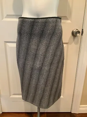 Missoni Gray Striped Wool Blend Long Pencil Skirt Size 4 (US) 40 (IT) • $55.69