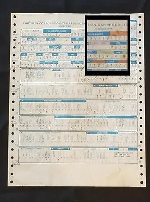 MOPAR BROADCAST SHEET 1968 69 70 71 72 73 4 Charger Challenger Cuda Road Runner  • $295