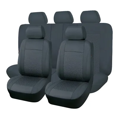 $59.99 • Buy Car Seat Covers Velour Universal Set Rear Split Airbag Compatible Grey Cushion