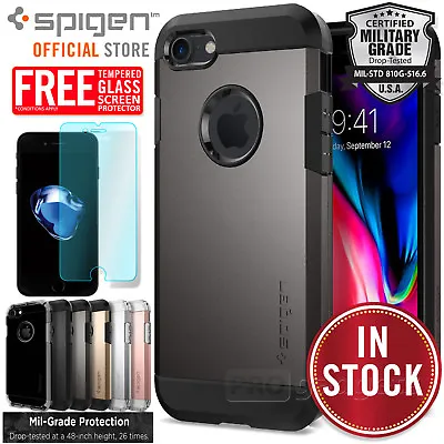 $34.99 • Buy Genuine SPIGEN HEAVY DUTY TOUGH ARMOR Cover For Apple IPhone 8 7 Plus Case