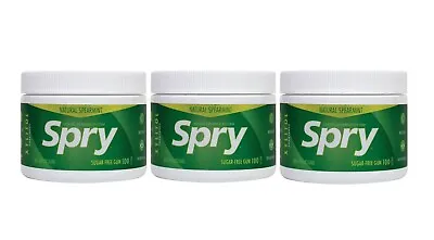 3 X Spry Xylitol Chewing Gum Spearmint 100 Pieces Dental Defense 300 Pcs • $58.49
