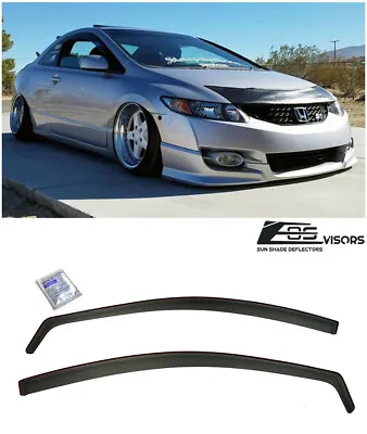 In-Channel Vent Side Window Visors JDM SI OE For 06-11 Honda Civic 2Dr Coupe • $33.99