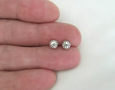 Sterling Silver 6mm Volleyball Hypo-Allergenic Post Stud Earrings. • $11.69