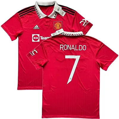 2022/23 Manchester United UCL Home Jersey #7 Ronaldo Large Adidas Cup Kit NEW • $99