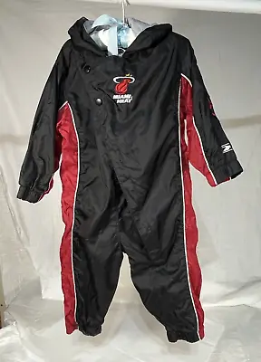 Reebok NBA Miami Heat Black Red Baby One Piece Body Suit 24 Months Windbreaker • $19