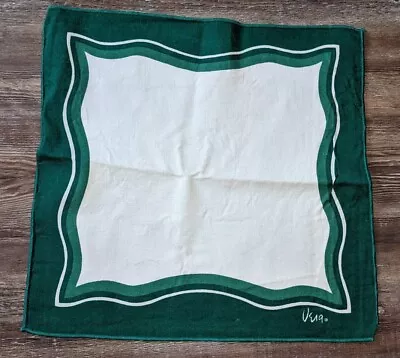 Vintage Vera Neumann Green Cotton Dinner Napkins Set Of 4 • $39.99