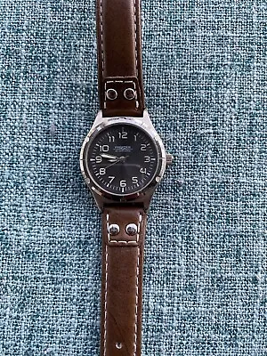 Vintage Prestige By Waltham Women Wrist Watch W/ Brown Leather Band Battery Inc • $25