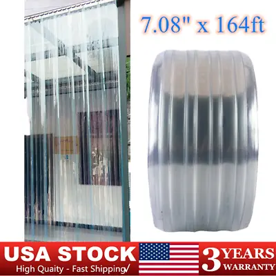 $110 • Buy PVC Strip Curtain Cooler Freezer Door Plastic Strips Door Curtain 7.08  X 164ft