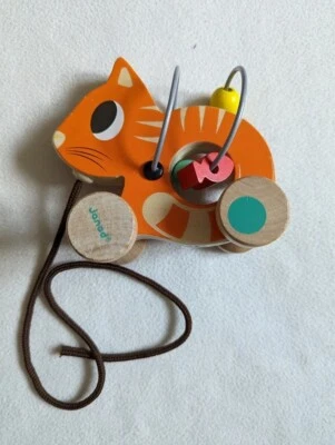 £7 • Buy Janod Wooden Pull Along Car Toy With Beads Rollecoaster