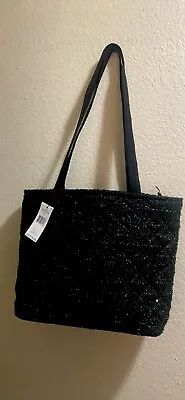 Vera Bradley Women's Cotton Small Vera Tote Bag Classic Black One Size • $75