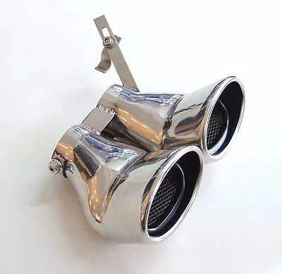 Double Exhaust Pipe Muffler Steel Fits Mercedes Benz AMG C Class W203 C240 C320 • $34.84