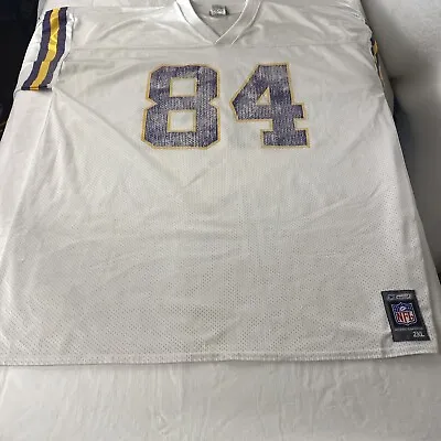 Vintage Randy Moss Vikings #84 Reebok Official On Field Football Jersey 2XL NFL • $28