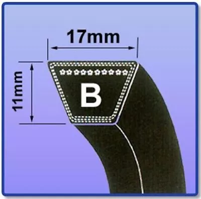 B Section V Belt Sizes B22 - B55 V Belt 17mm X 11mm Vee Belt • £5.75