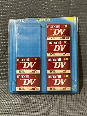 Maxell Digital Video Cassette 6 Pack Mini DV 60 Minutes MiniDV Camcorders SEALED • $18.49