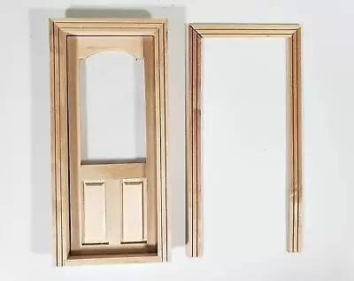 Dollhouse Door Interior Or Exterior With Arched Window 1:12 Scale Miniature • $9.99