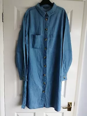 Matalan Papaya Women's Light Blue Shirt Dress UK 18 • £2.99