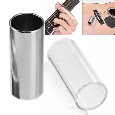 2pcs Guitar Finger Slide Kit With Glass Slide Stainless Steel Slide For A6P4 • $8.68