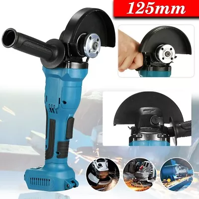 125mm 18V Cordless Angle Grinder Brushless Replace For Makita Li-ion Battery UK • £22.99