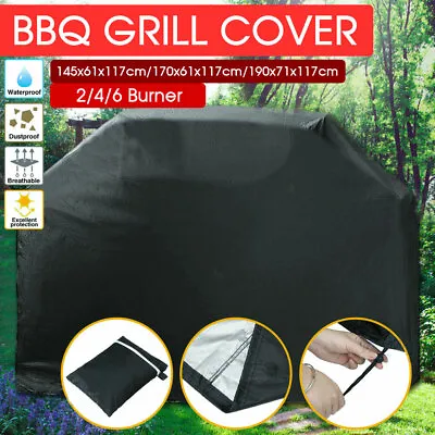 2/4/6 Burner BBQ Cover Waterproof Outdoor Gas Charcoal Barbecue Grill Protector • $20.39