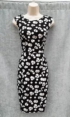 Pencil Dresspeplumspotpolka Dotsiren50s60s70s80s Vintage Looksize 12-14 • £6.99