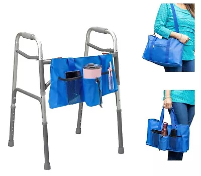 Walker Bag-Tote Bag For Folding Walkers Rollators And Scooters W/ Cooler • $25.99