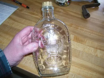 Vintage 1776 Bicentennial Log Cabin Glass Pancake Syrup Bottle • $2.99