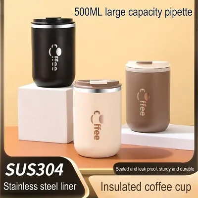 $18.89 • Buy Insulated Coffee Mug Vacuum Travel Cup Thermal Stainless Steel Flask Reusable