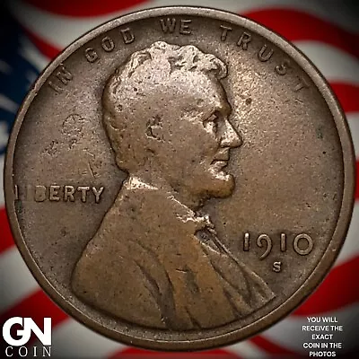 1910 S Lincoln Cent Wheat Penny Y2201 • $14