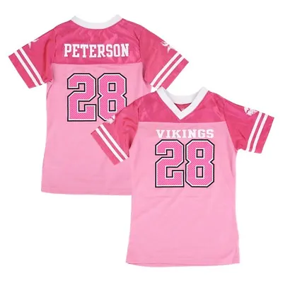 Adrian Peterson NFL Minnesota Vikings Fashion Pink Jersey Little Girls (4-6) • $14.99
