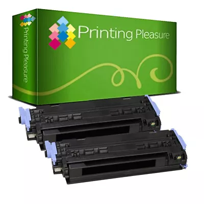 Non-oem 2 BLACK Toner For Use In HP Q6000 Laserjet 2600n 1600 CM1015 • £34.19