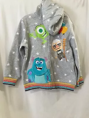 NWT Disney Pixar Monsters Inc And UP Hoodie Jacket Disney 100 Kids Size 567 • $19.97