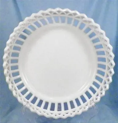 Antique Milk Glass Bowl Gothic Border Canton Glass Early American Pressed EAPG • $47.99