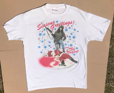 Vintage 1987 Ted Nugent Shirt Mens XL Whiplash Bash Official Concert T-Shirt • $55